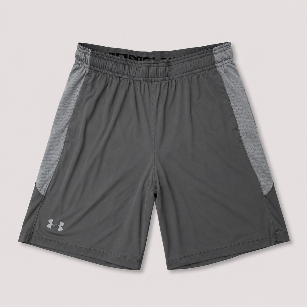 Under Armour HeatGear Mens Gray Athletic Training Shorts Size SM Loose Gym